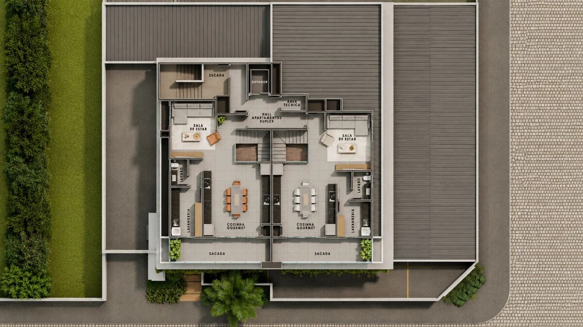 Residencial Fratelli di Mare — Planta do Térreo Duplex